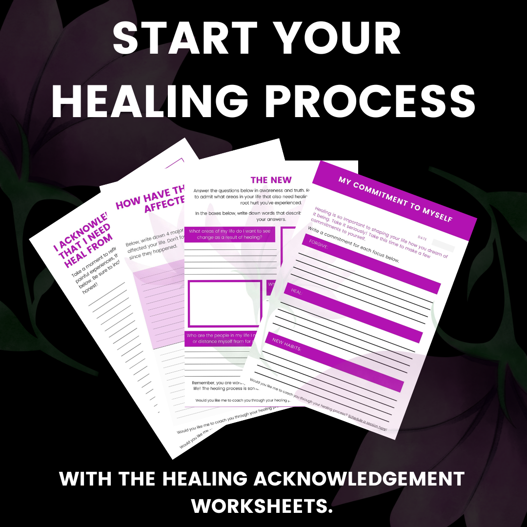 HEALING ACKNOWLEDGEMENT WORKSHEETS